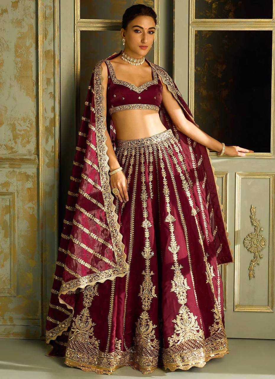 Bridal Silk Zari Work Lehenga for Elegant Weddings - MYLUXURY LANE ENTERPRISE